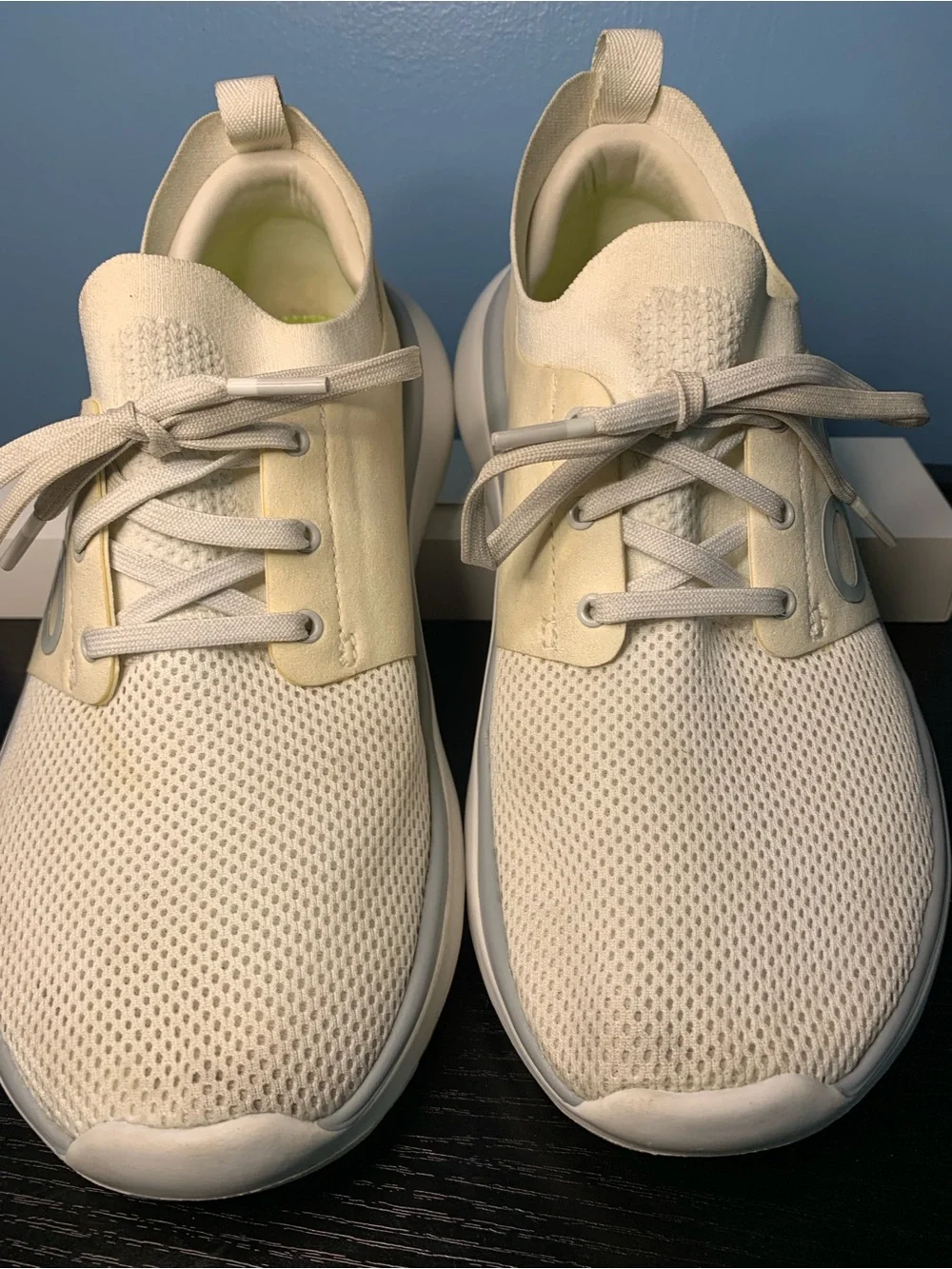 OOFOS Women's Cream & Light Gray Slip-On Athletic Sneakers